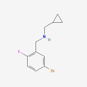 N-(5-Bromo-2-iodobenzyl)-1-cyclopropylmethanamine