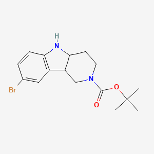 molecular formula C16H21BrN2O2 B13650475 Tert-butyl 8-bromo-1,3,4,4a,5,9b-hexahydropyrido[4,3-b]indole-2-carboxylate 