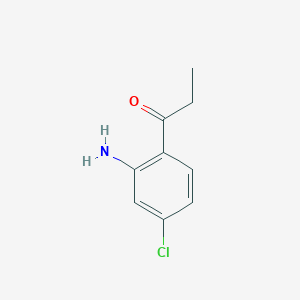 molecular formula C9H10ClNO B13650483 1-(2-Amino-4-chlorophenyl)propan-1-one 