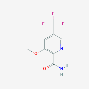 molecular formula C8H7F3N2O2 B13650502 3-Methoxy-5-(trifluoromethyl)picolinamide 