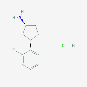 (1R,3S)-3-(2-Fluorophenyl)cyclopentan-1-amine hydrochloride