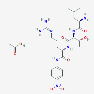 (R)-2-Amino-N-((2S,3R)-1-(((S)-5-guanidino-1-((4-nitrophenyl)amino)-1-oxopentan-2-yl)amino)-3-hydroxy-1-oxobutan-2-yl)-4-methylpentanamide acetate