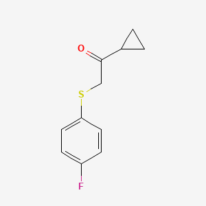 1-Cyclopropyl-2-((4-fluorophenyl)thio)ethan-1-one