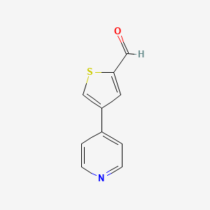 molecular formula C10H7NOS B1365056 4-(Pyridin-4-yl)thiophene-2-carbaldehyde 