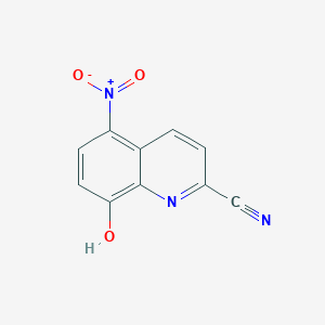 molecular formula C10H5N3O3 B13650622 8-Hydroxy-5-nitroquinoline-2-carbonitrile 