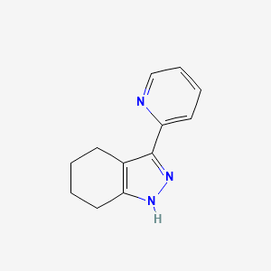 molecular formula C12H13N3 B1365065 3-(2-Pyridyl)-4,5,6,7-tetrahydro-1H-indazole 