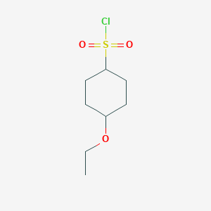 molecular formula C8H15ClO3S B13650651 4-Ethoxycyclohexane-1-sulfonyl chloride 