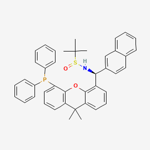 molecular formula C42H40NO2PS B13650701 (R)-N-((S)-(5-(Diphenylphosphanyl)-9,9-dimethyl-9H-xanthen-4-yl)(naphthalen-2-yl)methyl)-2-methylpropane-2-sulfinamide 