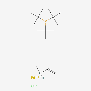 molecular formula C16H34ClPPd B13650705 But-1-ene;palladium(2+);tritert-butylphosphane;chloride 