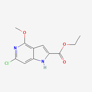 molecular formula C11H11ClN2O3 B13650861 Ethyl 6-chloro-4-methoxy-1H-pyrrolo[3,2-c]pyridine-2-carboxylate 