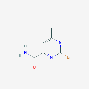 molecular formula C6H6BrN3O B13650904 2-Bromo-6-methylpyrimidine-4-carboxamide 