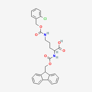 5-[(2-chlorophenyl)methoxycarbonylamino]-2-(9H-fluoren-9-ylmethoxycarbonylamino)pentanoic acid