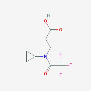 molecular formula C8H10F3NO3 B13650935 3-(n-Cyclopropyl-2,2,2-trifluoroacetamido)propanoic acid 