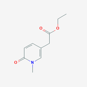 molecular formula C10H13NO3 B13650955 Ethyl 2-(1-methyl-6-oxo-1,6-dihydropyridin-3-yl)acetate 