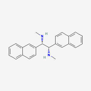 molecular formula C24H24N2 B13650966 (1S,2S)-N1,N2-Dimethyl-1,2-di(naphthalen-2-yl)ethane-1,2-diamine 