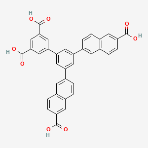 molecular formula C36H22O8 B13650978 3',5'-Bis(6-carboxynaphthalen-2-yl)-[1,1'-biphenyl]-3,5-dicarboxylic acid 