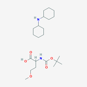 molecular formula C22H42N2O5 B13650983 (2S)-2-{[(tert-butoxy)carbonyl]amino}-4-methoxybutanoic acid; N-cyclohexylcyclohexanamine 