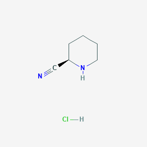 molecular formula C6H11ClN2 B13650985 (R)-Piperidine-2-carbonitrile hydrochloride CAS No. 1447615-98-6