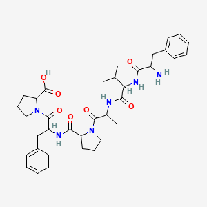 molecular formula C36H48N6O7 B13651026 H-DL-Phe-DL-Val-DL-Ala-DL-Pro-DL-Phe-DL-Pro-OH 