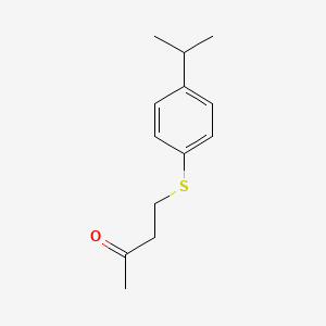 molecular formula C13H18OS B13651029 4-((4-Isopropylphenyl)thio)butan-2-one 