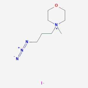 molecular formula C8H17IN4O B13651031 4-(3-Azidopropyl)-4-methylmorpholin-4-ium iodide 