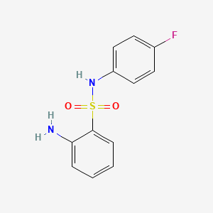 molecular formula C12H11FN2O2S B13651042 2-Amino-N-(4-fluorophenyl)benzenesulfonamide 