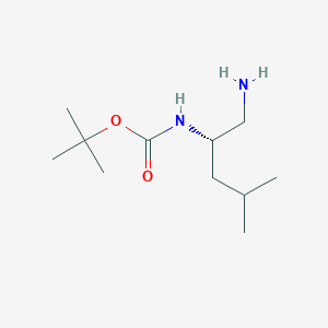 molecular formula C11H24N2O2 B1365111 tert-butyl N-[(2S)-1-amino-4-methylpentan-2-yl]carbamate 