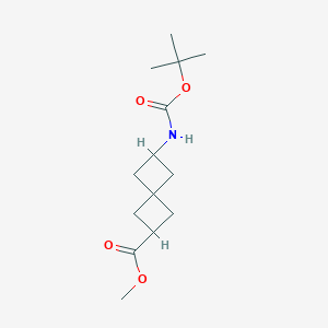 molecular formula C14H23NO4 B1365113 methyl 6-(Boc-amino)spiro[3.3]heptane-2-carboxylate CAS No. 170508-14-2