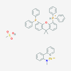 (5-Diphenylphosphanyl-9,9-dimethylxanthen-4-yl)-diphenylphosphanium;methanesulfonic acid;methyl-(2-phenylphenyl)azanide;palladium(2+)