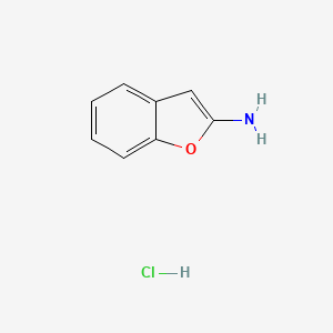 molecular formula C8H8ClNO B13651182 Benzofuran-2-amine hydrochloride 