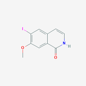 molecular formula C10H8INO2 B13651188 6-Iodo-7-methoxyisoquinolin-1 (2H)-one 