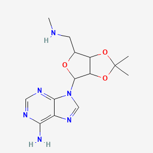 molecular formula C14H20N6O3 B13651197 9-((3AR,4R,6R,6aR)-2,2-Dimethyl-6-((methylamino)methyl)-tetrahydrofuro[3,4-d][1,3]dioxol-4-yl)-9H-purin-6-amine 