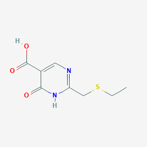 2-((Ethylthio)methyl)-6-oxo-1,6-dihydropyrimidine-5-carboxylic acid