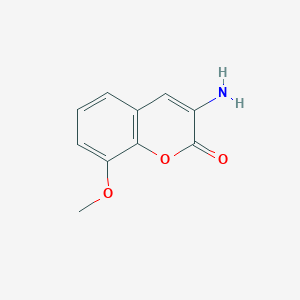 molecular formula C10H9NO3 B13651233 3-Amino-8-methoxy-2H-chromen-2-one 