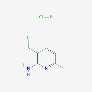 molecular formula C7H10Cl2N2 B13651252 3-(Chloromethyl)-6-methylpyridin-2-amine hydrochloride 