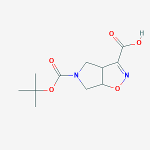 (3aR,6aS)-5-(tert-Butoxycarbonyl)-4,5,6,6a-tetrahydro-3aH-pyrrolo[3,4-d]isoxazole-3-carboxylic acid