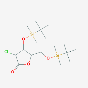 molecular formula C17H35ClO4Si2 B13651267 4-[Tert-butyl(dimethyl)silyl]oxy-5-[[tert-butyl(dimethyl)silyl]oxymethyl]-3-chlorooxolan-2-one 