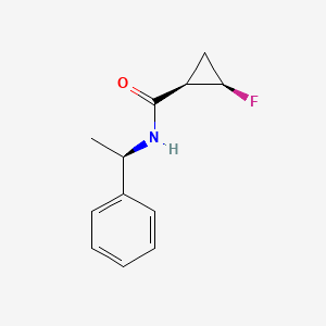 molecular formula C12H14FNO B1365129 cis-2-fluorocyclopropyl)-N-((R)-1-phenylethyl)acetamide 