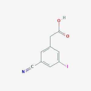 molecular formula C9H6INO2 B13651297 (3-Cyano-5-iodophenyl)acetic acid 