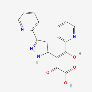 (2Z)-2-hydroxy-4-oxo-4-(pyridin-2-yl)-3-[3-(pyridin-2-yl)-4,5-dihydro-1H-pyrazol-5-yl]but-2-enoic acid