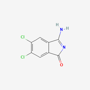 molecular formula C8H4Cl2N2O B1365134 5,6-Dichloro-3-iminoisoindolin-1-one CAS No. 35190-38-6