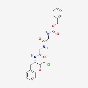 molecular formula C22H24ClN3O5 B1365136 Z-Gly-gly-phe-chloromethylketone CAS No. 35172-59-9
