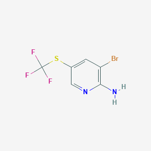 3-Bromo-5-((trifluoromethyl)thio)pyridin-2-amine