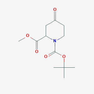 molecular formula C12H19NO5 B1365144 1-tert-Butyl 2-methyl 4-oxopiperidine-1,2-dicarboxylate CAS No. 81357-18-8
