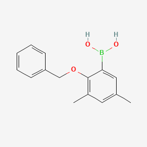 molecular formula C15H17BO3 B13651455 [2-(Benzyloxy)-3,5-dimethylphenyl]boronic acid 