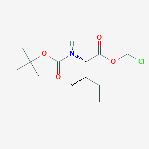 molecular formula C12H22ClNO4 B1365146 Chloromethyl (2S,3S)-2-{[(tert-butoxy)carbonyl]amino}-3-methylpentanoate 