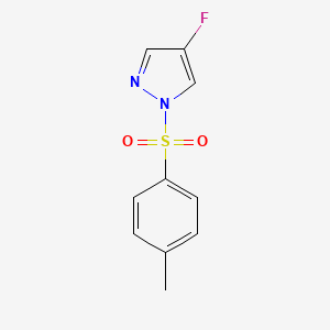 molecular formula C10H9FN2O2S B13651486 4-Fluoro-1-tosyl-1H-pyrazole 