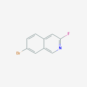 molecular formula C9H5BrFN B13651494 7-Bromo-3-fluoroisoquinoline 