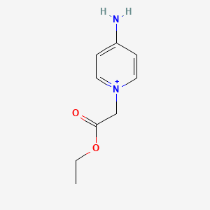 molecular formula C9H13N2O2+ B13651512 4-Amino-1-(2-ethoxy-2-oxoethyl)pyridin-1-ium 