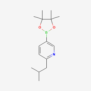 2-Isobutyl-5-(4,4,5,5-tetramethyl-1,3,2-dioxaborolan-2-yl)pyridine